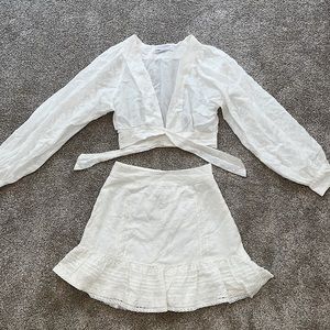 Urban Outfitters White Lacey Matching Set